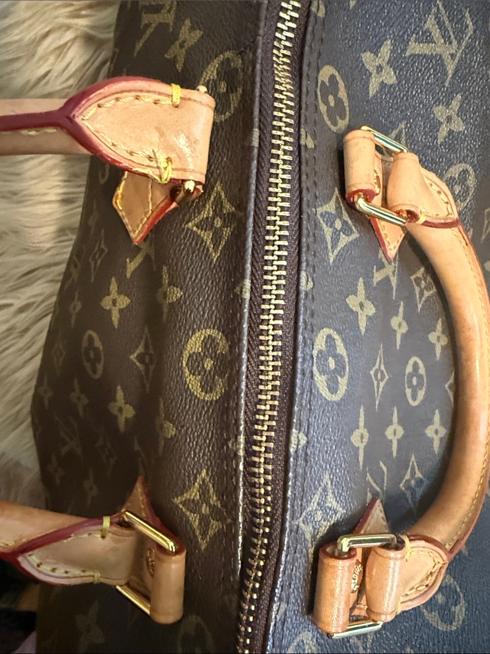 Louis Vuitton Monogram Canvas Satchel in Brown and Tan - Picture 12 of 16